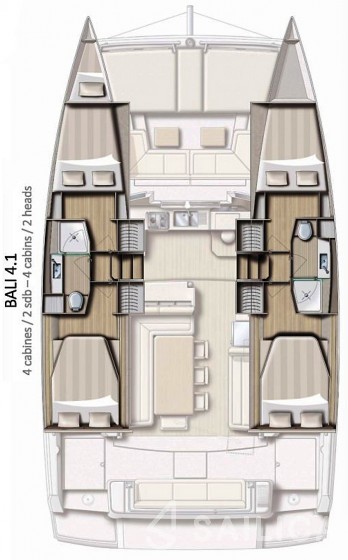 Bali 4.1 - Yacht Charter Sailica