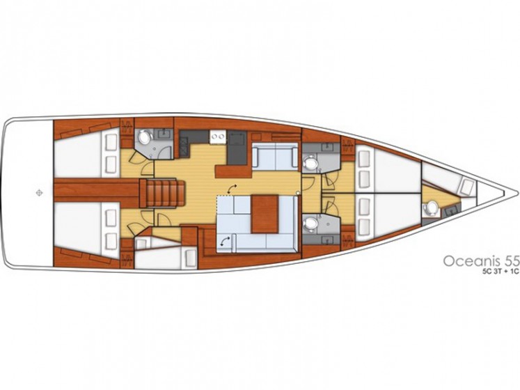 Oceanis 55 - 4 + 1 cab. - Yacht Charter Sailica