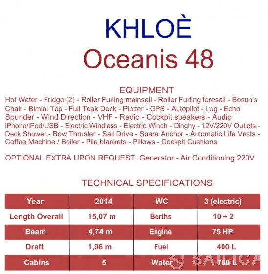 Oceanis 48 - Yacht Charter Sailica