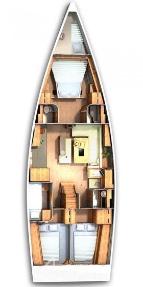 Hanse 505 - 4 + 1 cab. - Yacht Charter Sailica