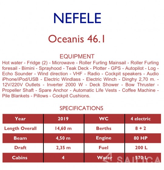 Oceanis 46.1 - Yacht Charter Sailica