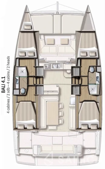 Bali 4.1 - Yacht Charter Sailica