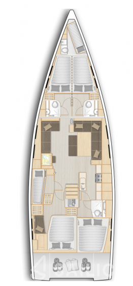 Hanse 548 - 5 + 1 cab. - Yacht Charter Sailica