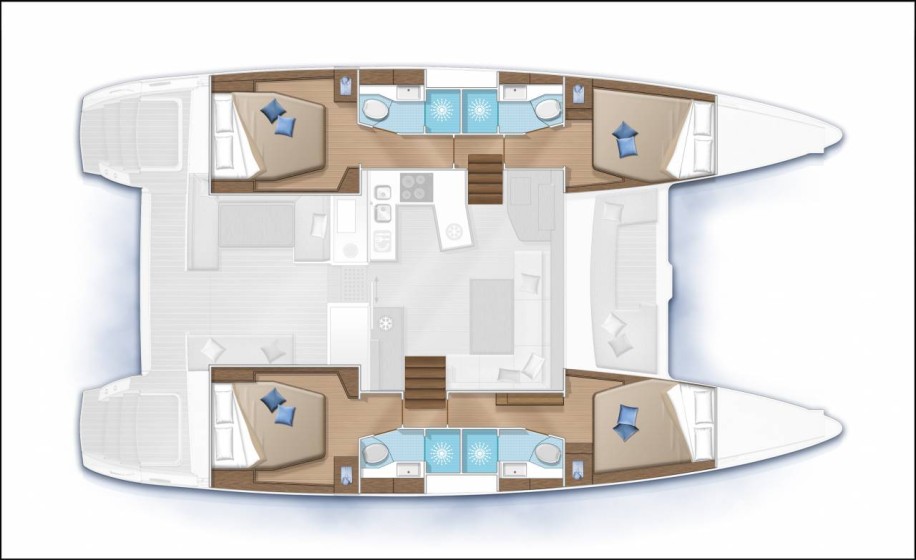 Lagoon 450 S - 4 + 2 cab. - Yacht Charter Sailica