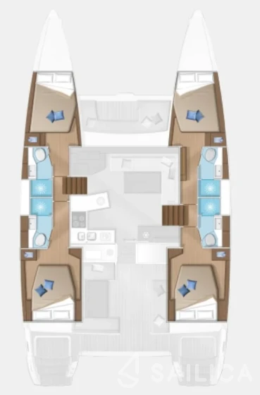 Lagoon 450 S - 4 + 2 cab. - Yacht Charter Sailica