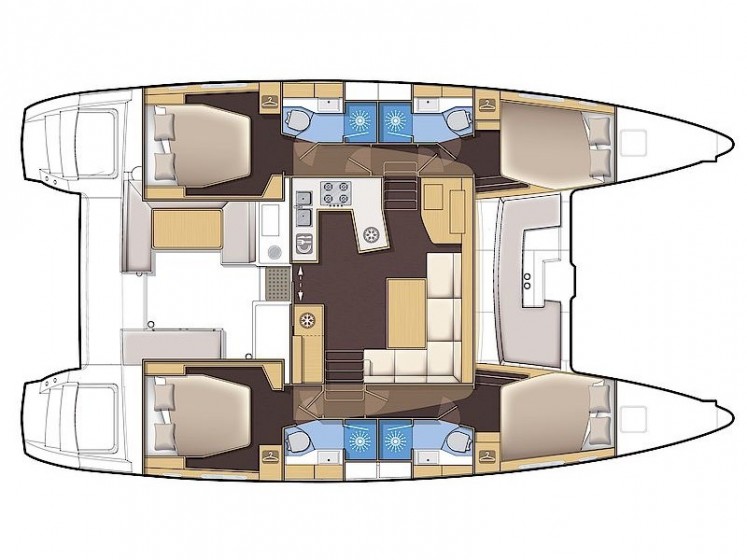 Lagoon 450 S - 4 + 2 cab. - Yacht Charter Sailica