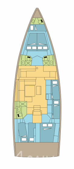 Dufour 530 Smart Electric 6 + 1 cab. - Yacht Charter Sailica