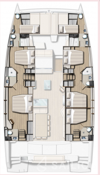 Bali 5.4 - 5 + 2 cab - Yacht Charter Sailica