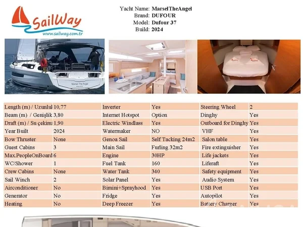 Dufour 37 - Yacht Charter Sailica