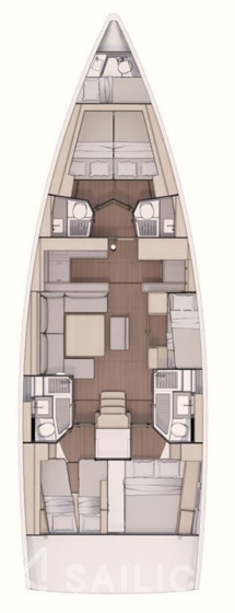 Dufour 530 Smart Electric 6 + 1 cab. - Yacht Charter Sailica