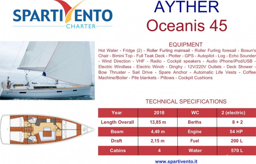 Oceanis 45 - Yacht Charter Sailica