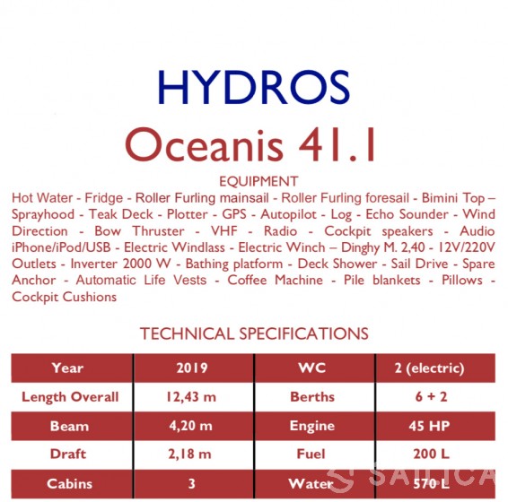 Oceanis 41.1 - Yacht Charter Sailica