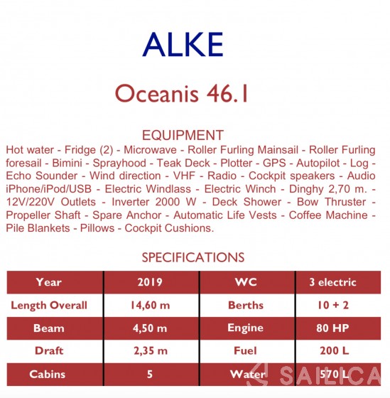 Oceanis 46.1 - Yacht Charter Sailica