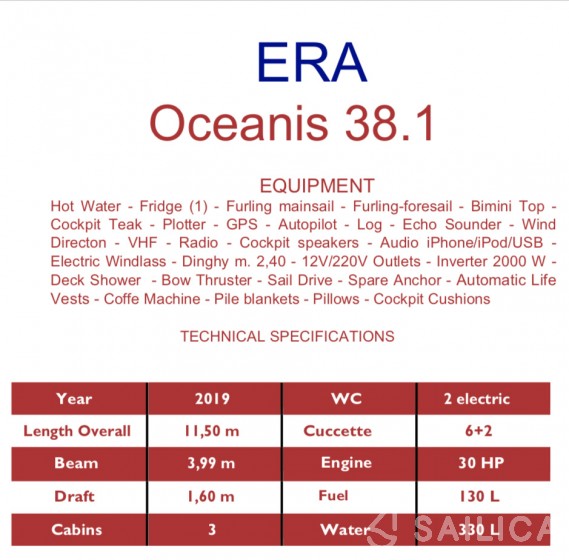 Oceanis 38.1 - Yacht Charter Sailica